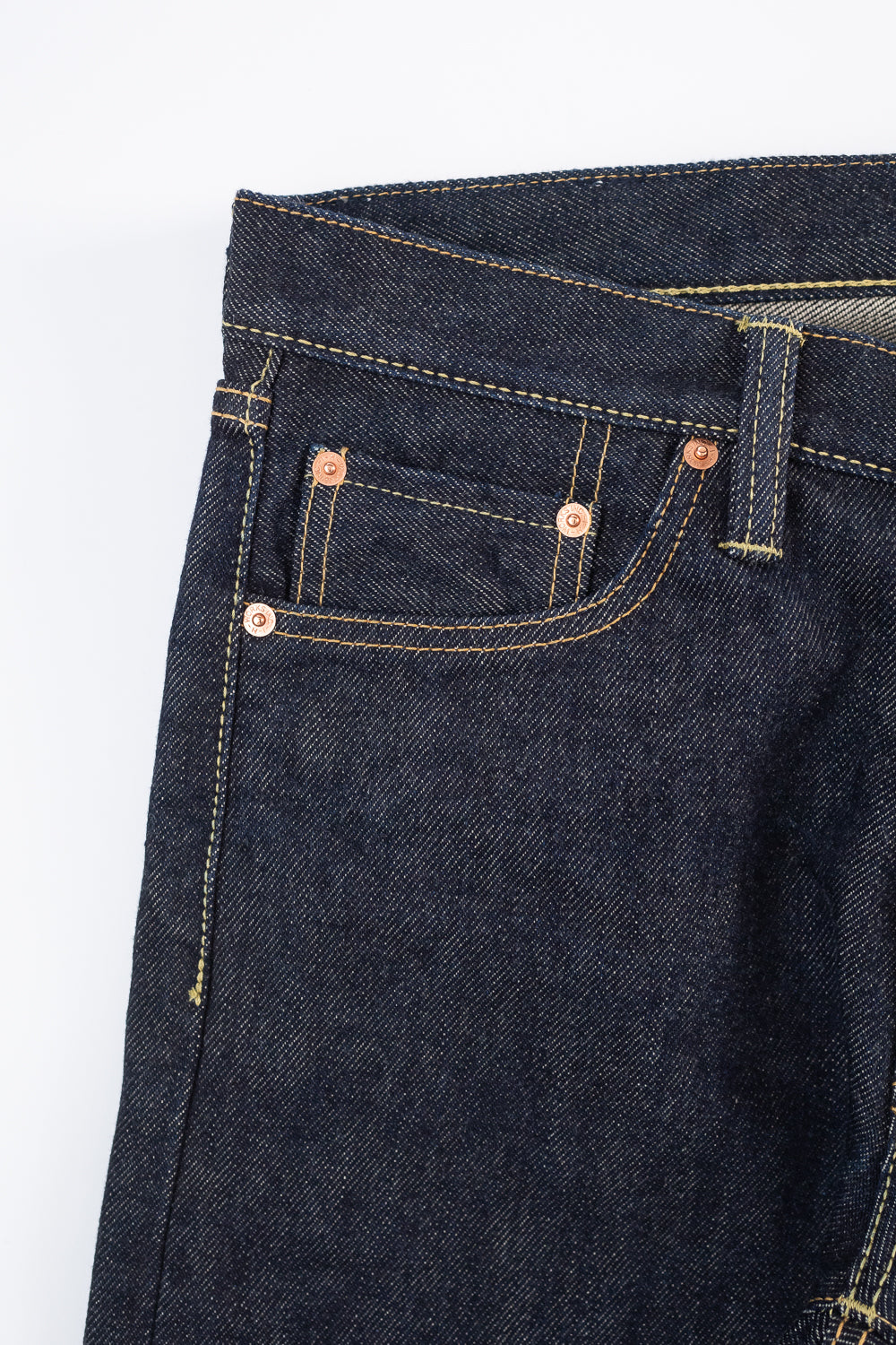 IH-666S-21 - 21oz Selvedge Denim Slim Straight Cut Jeans - Indigo