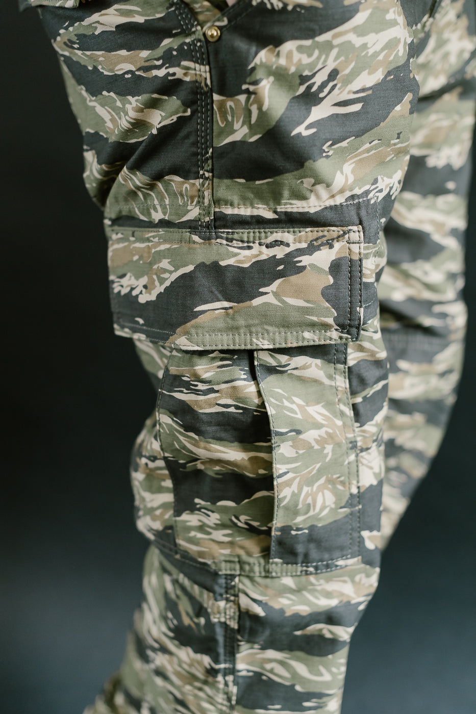 IH-737-TSC - 10oz Sateen Camouflage Cargo Pants - Tiger Stripe