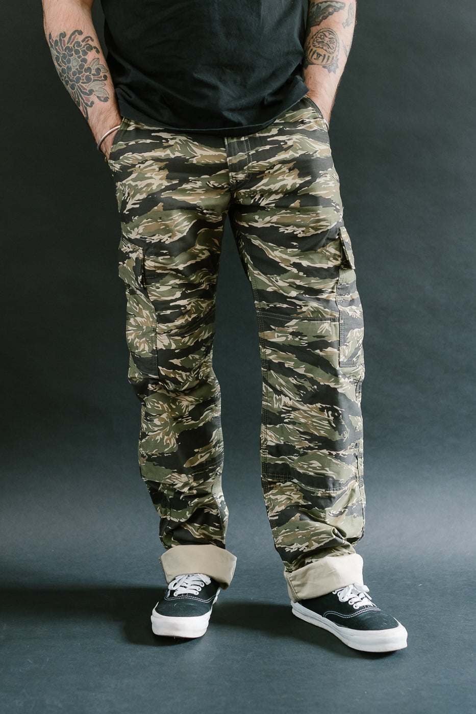 IH-737-TSC - 10oz Sateen Camouflage Cargo Pants - Tiger Stripe