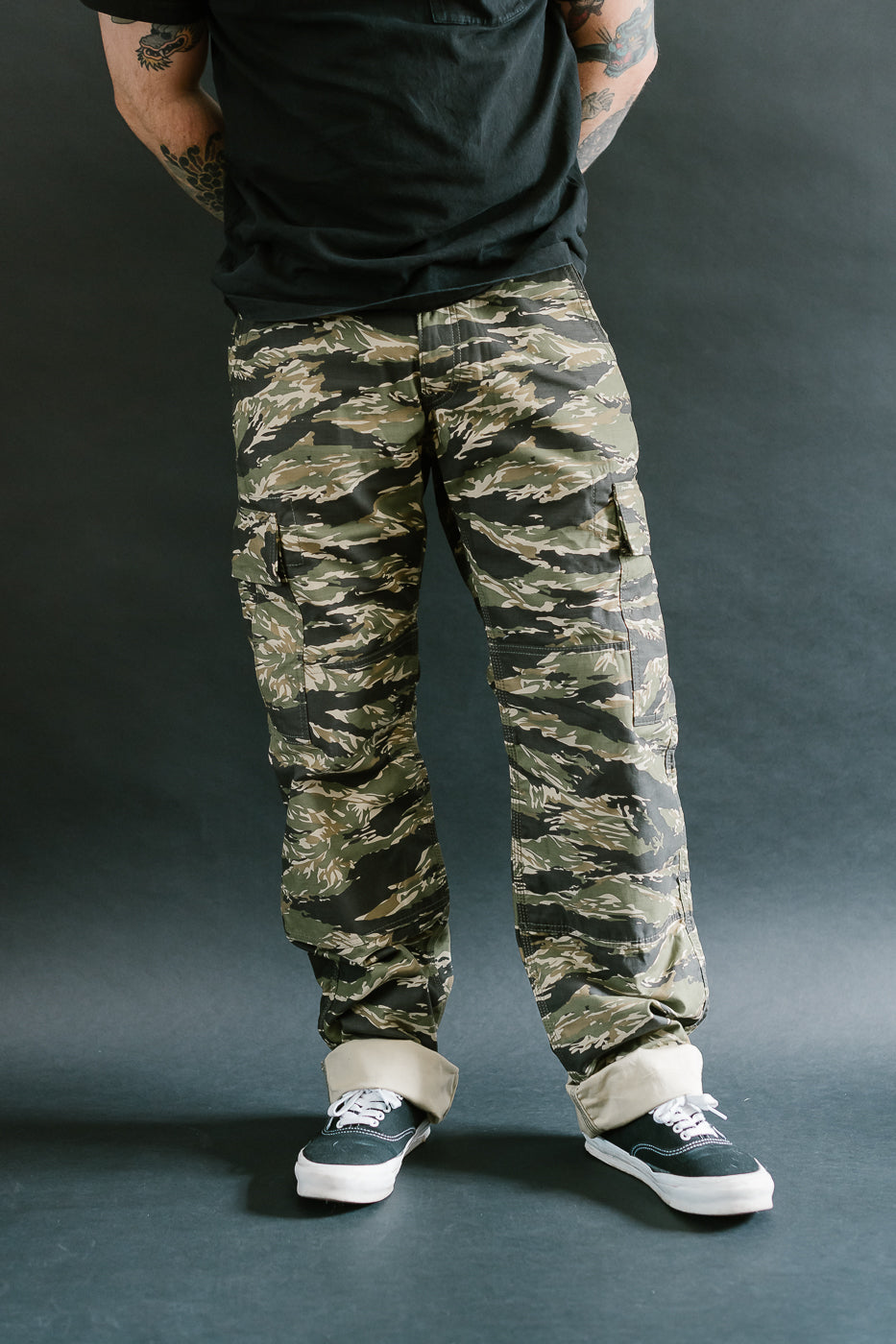 IH-737-TSC - 10oz Sateen Camouflage Cargo Pants - Tiger Stripe