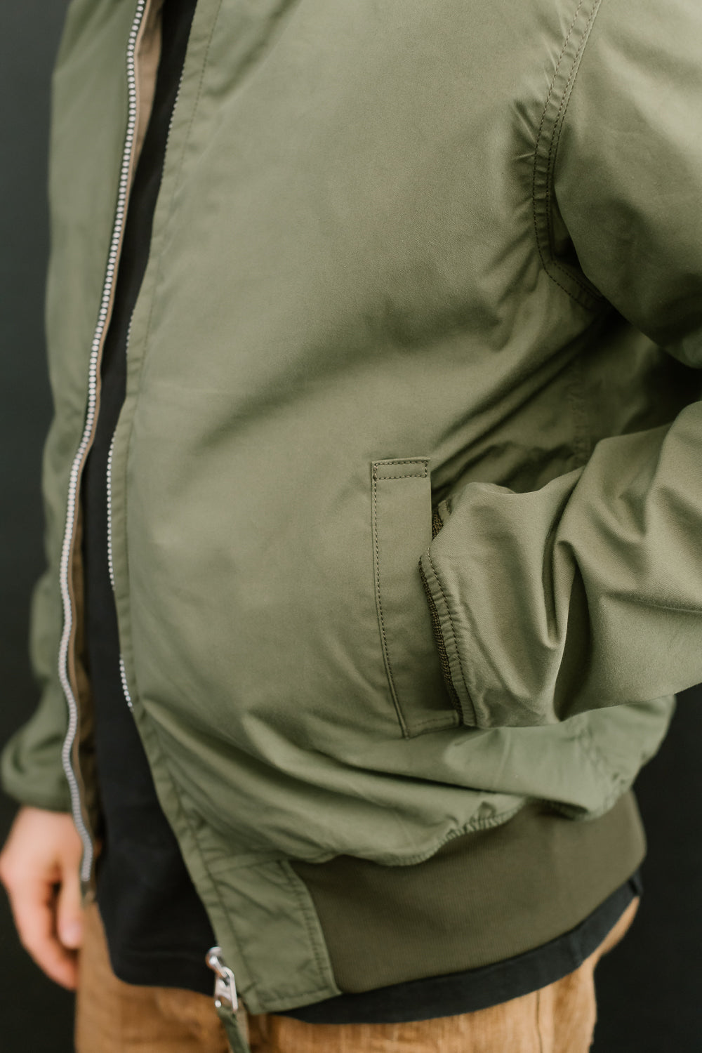 IHJ-130-OLV-NP - Reversible Tanker Jacket - Olive