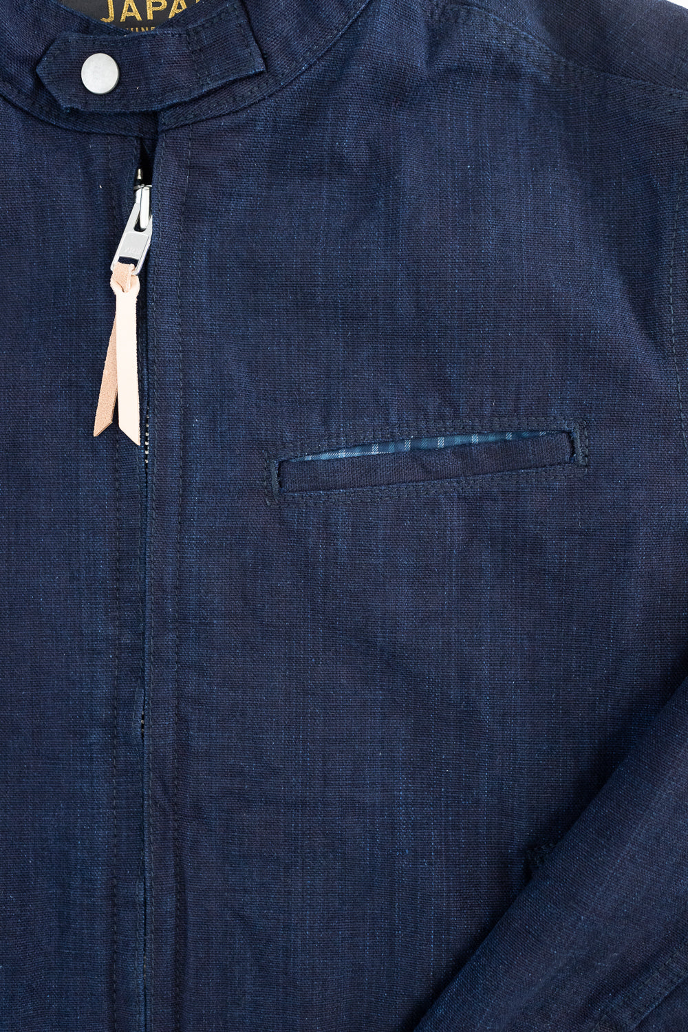 IHJ-135-IND - 13oz Oxford Cloth Riders Jacket - Indigo