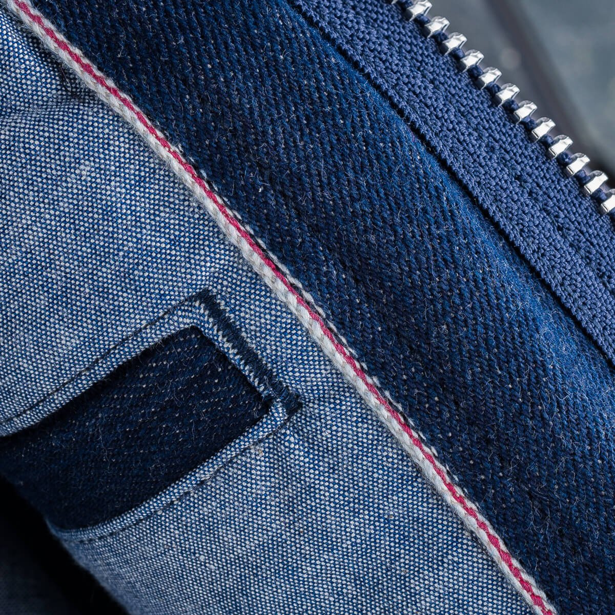 IHM-42-IND - 16oz Selvedge Denim M65 Field Jacket - Natural Indigo