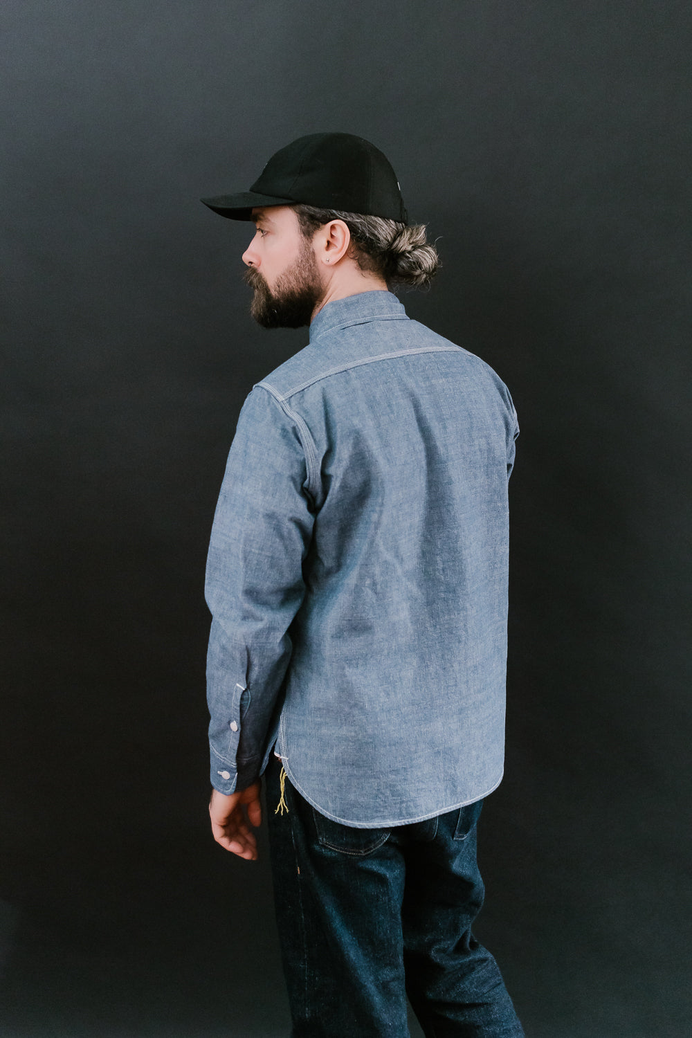 IHSH-21-BLU - 10oz Selvedge Chambray Work Shirt - Blue