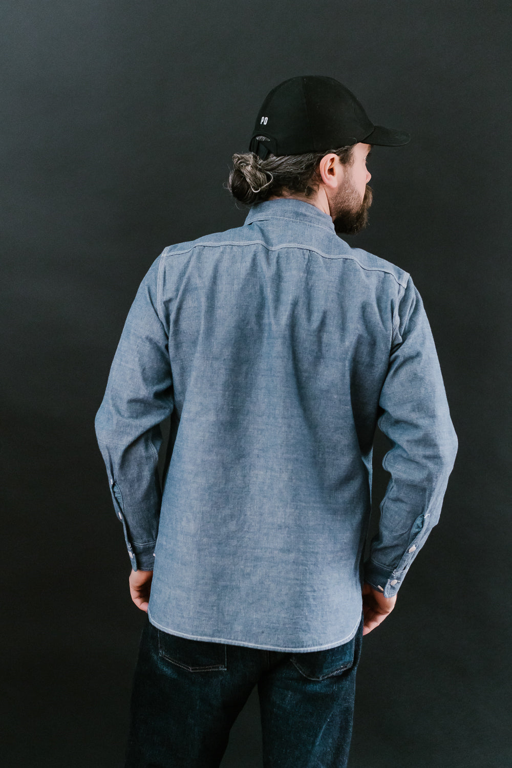 IHSH-21-BLU - 10oz Selvedge Chambray Work Shirt - Blue