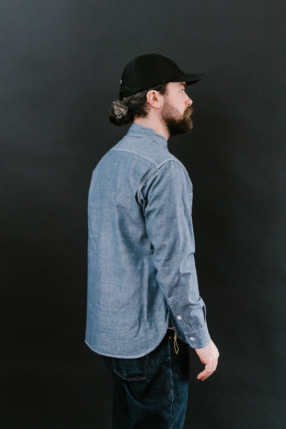 IHSH-21-BLU - 10oz Selvedge Chambray Work Shirt - Blue