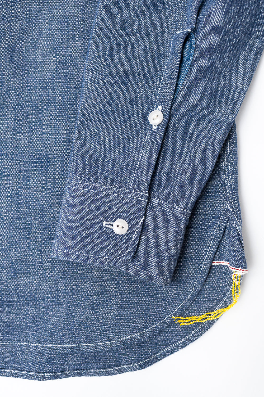 IHSH-21-BLU - 10oz Selvedge Chambray Work Shirt - Blue