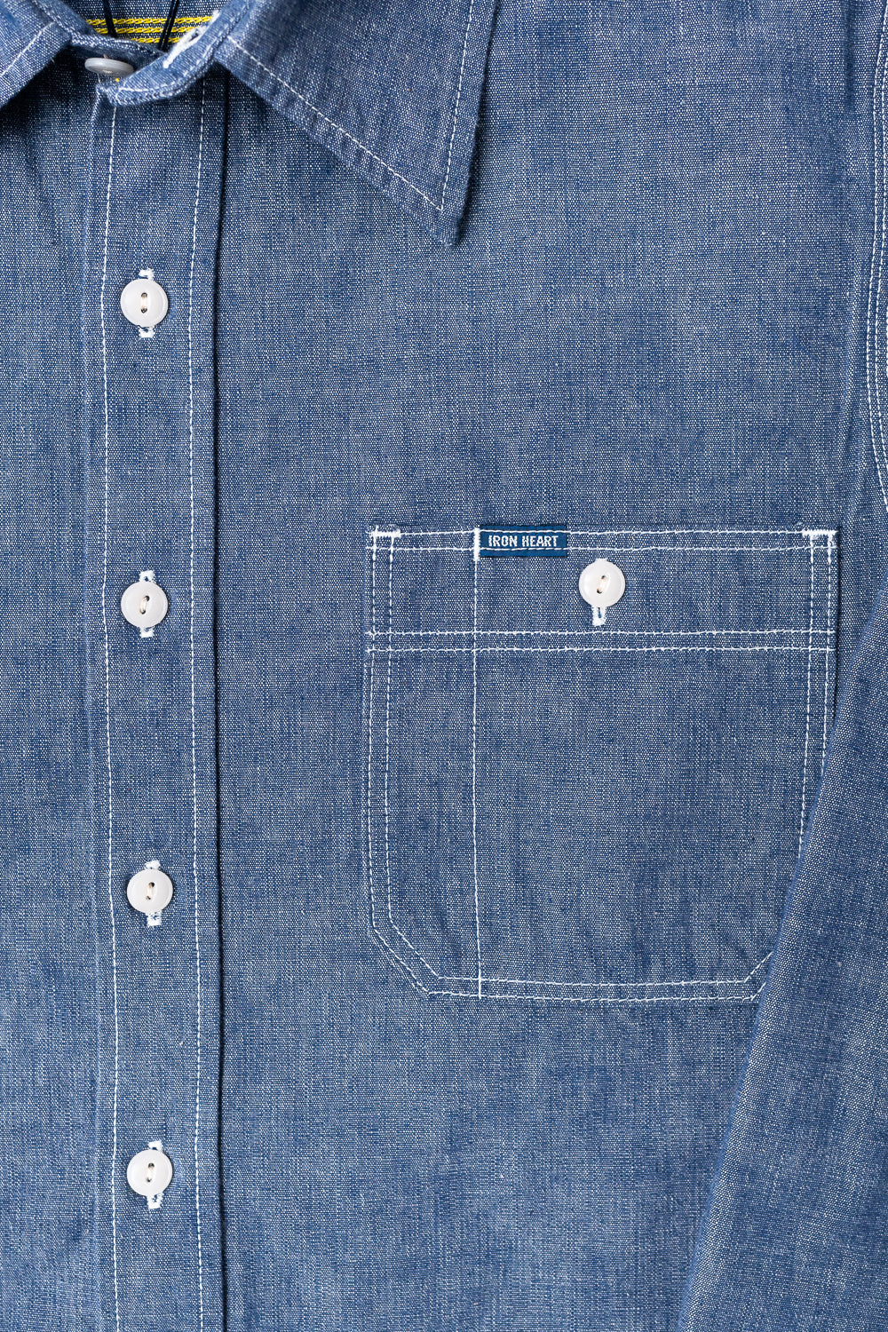 IHSH-21-BLU - 10oz Selvedge Chambray Work Shirt - Blue