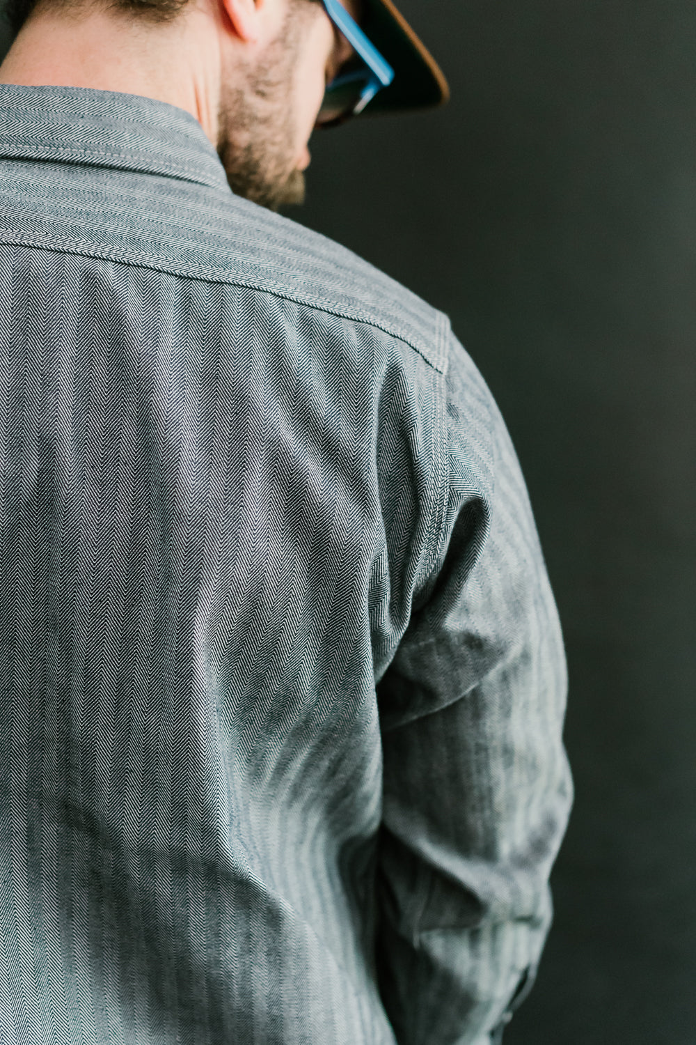 IHSH-308-IND - 12oz Herringbone Work Shirt - Indigo