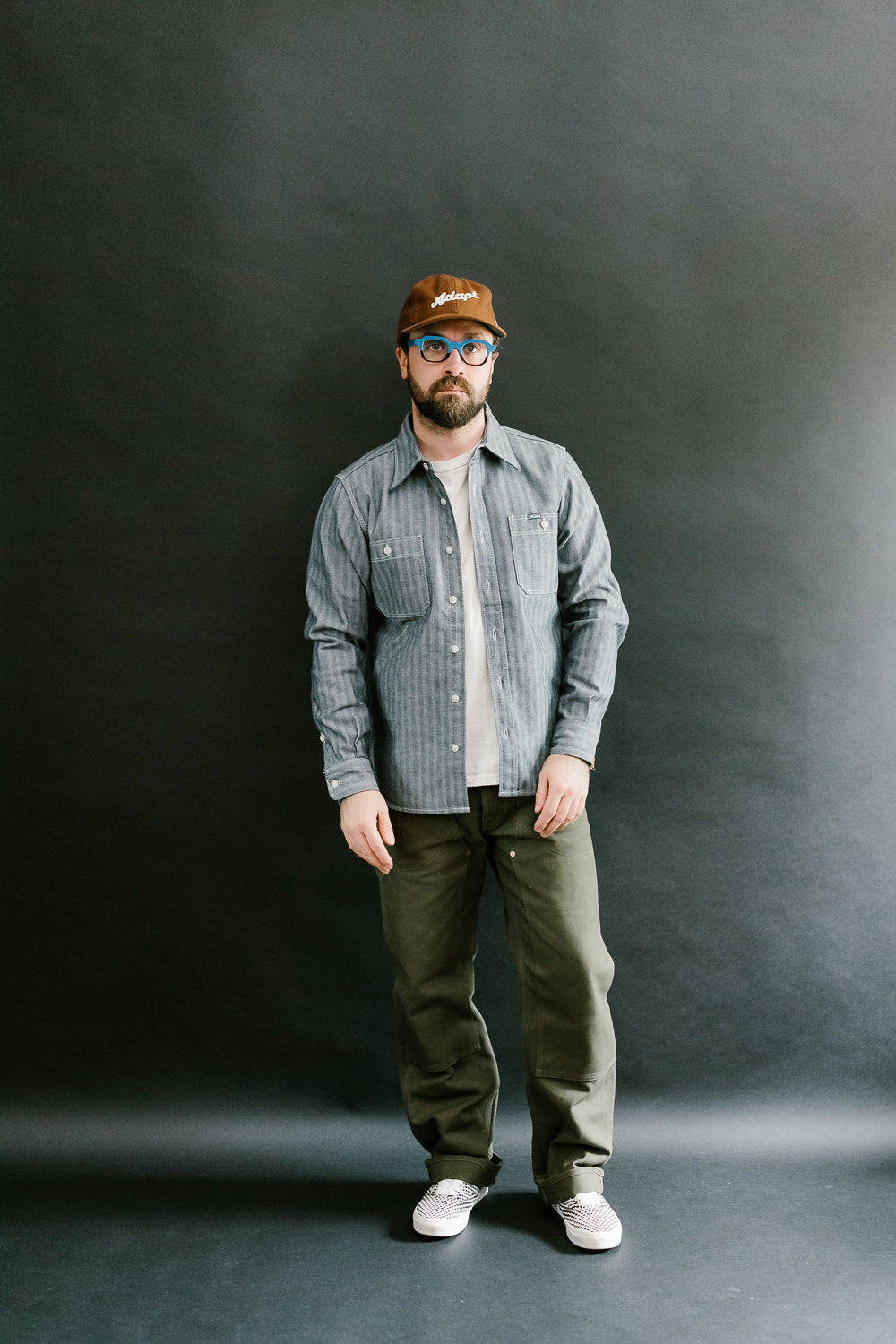 IHSH-308-IND - 12oz Herringbone Work Shirt - Indigo