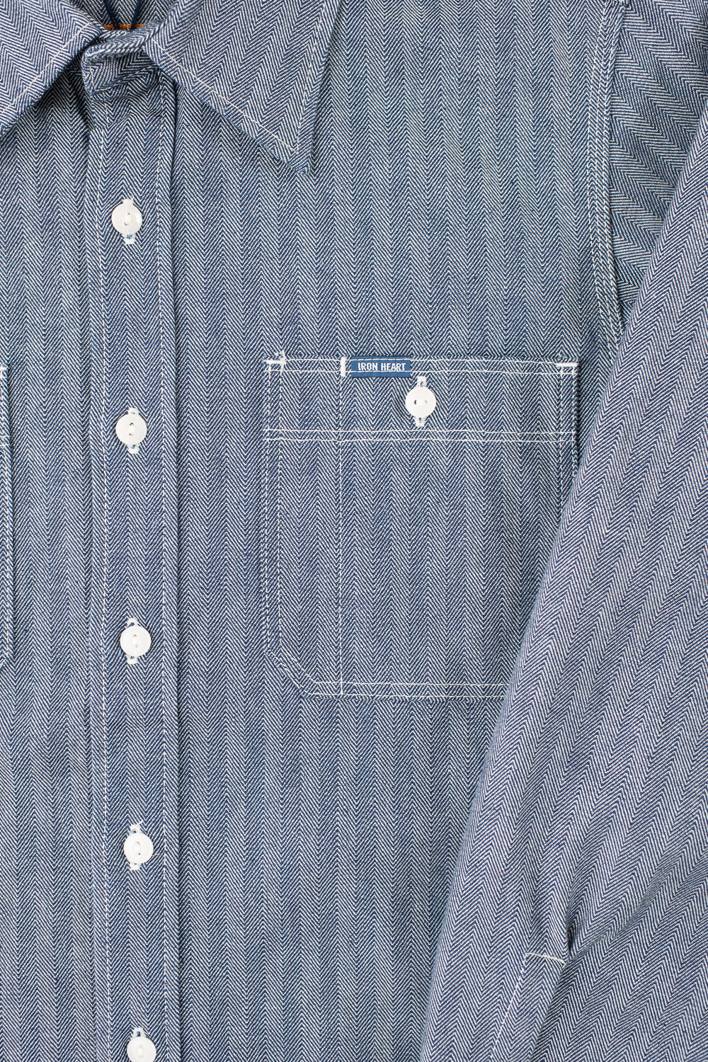 IHSH-308-IND - 12oz Herringbone Work Shirt - Indigo