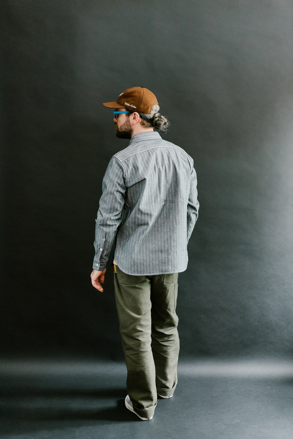 IHSH-308-IND - 12oz Herringbone Work Shirt - Indigo