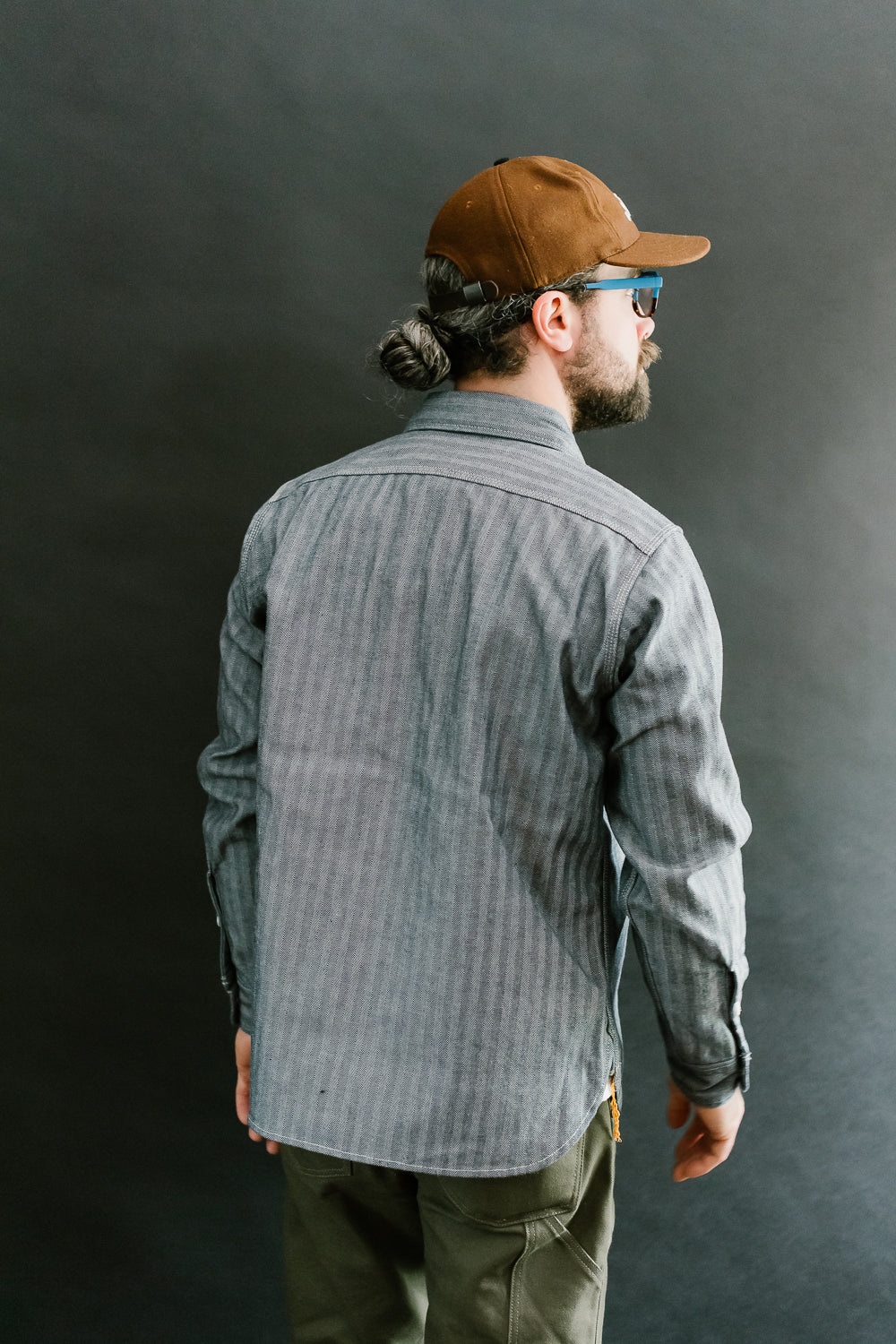 IHSH-308-IND - 12oz Herringbone Work Shirt - Indigo