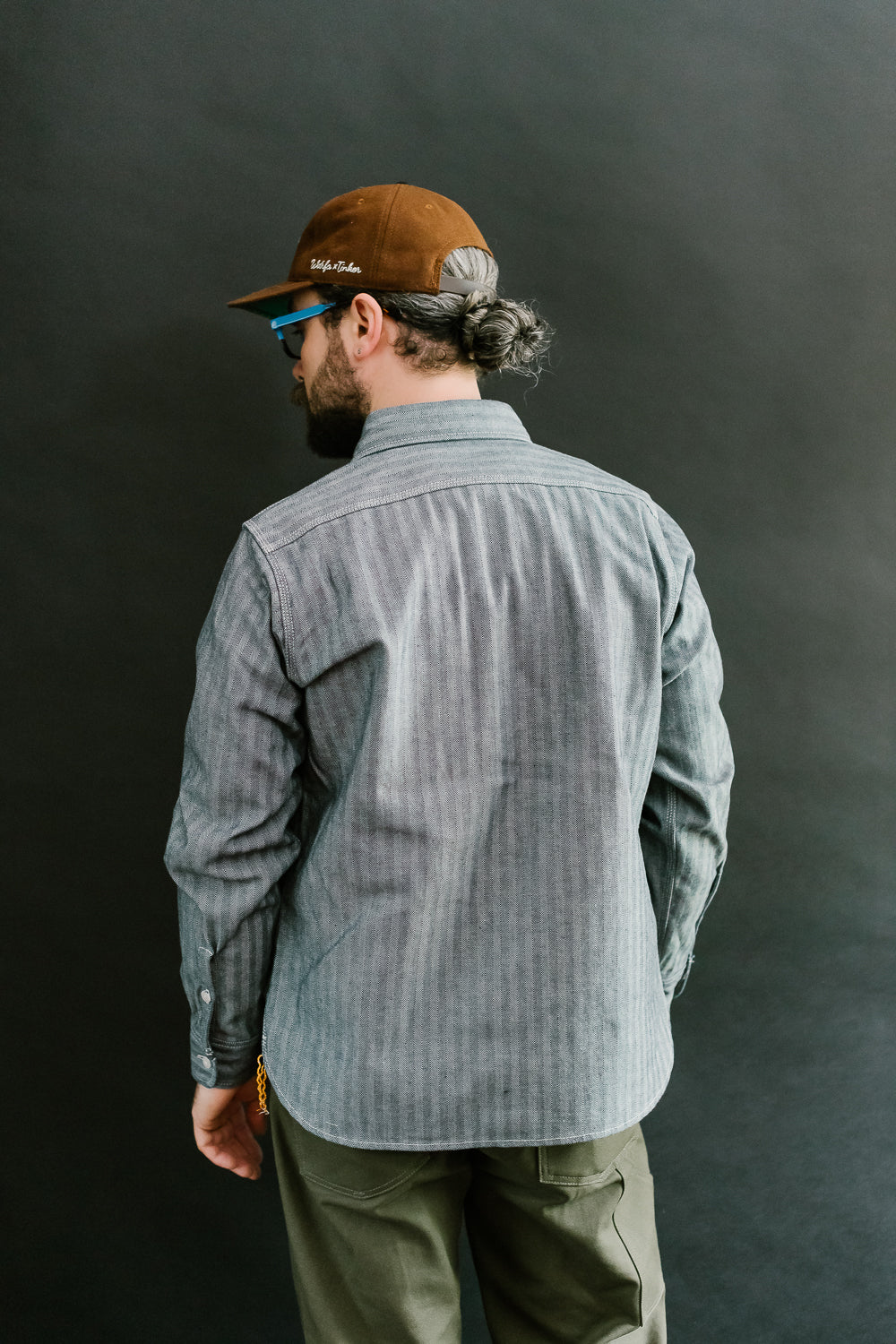 IHSH-308-IND - 12oz Herringbone Work Shirt - Indigo