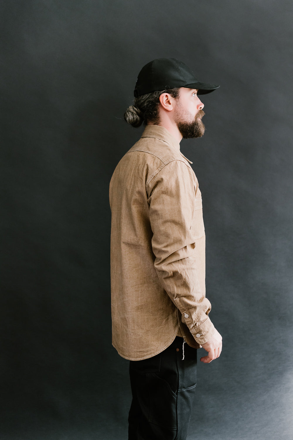 IHSH-363-MOC - 10oz Organic Chambray Work Shirt - Mocha