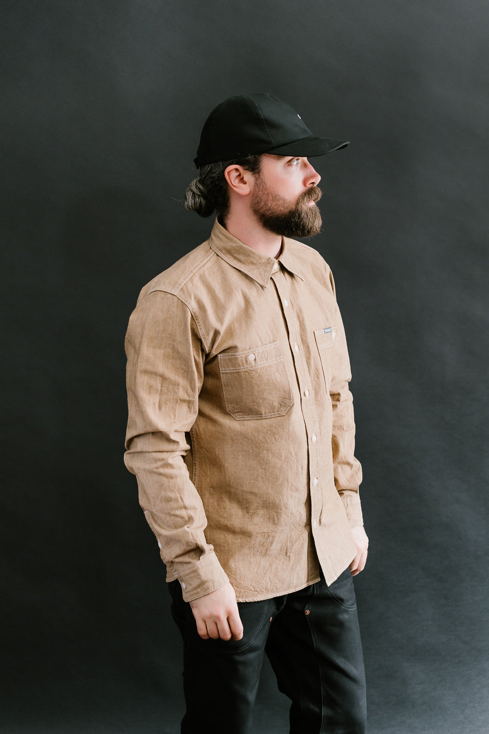 IHSH-363-MOC - 10oz Organic Chambray Work Shirt - Mocha