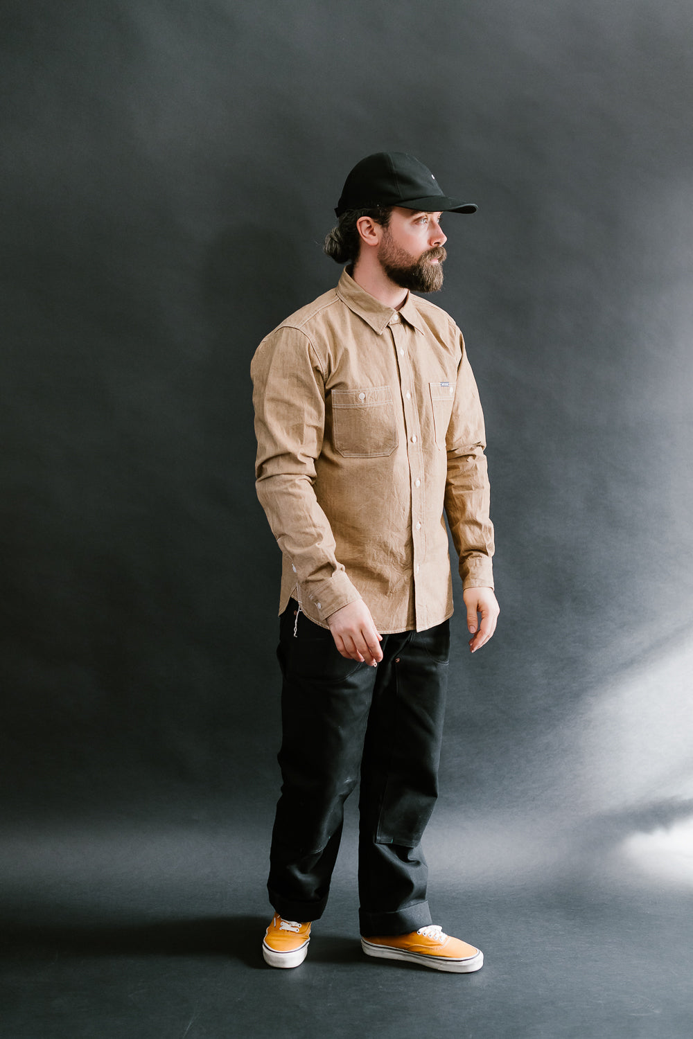 IHSH-363-MOC - 10oz Organic Chambray Work Shirt - Mocha