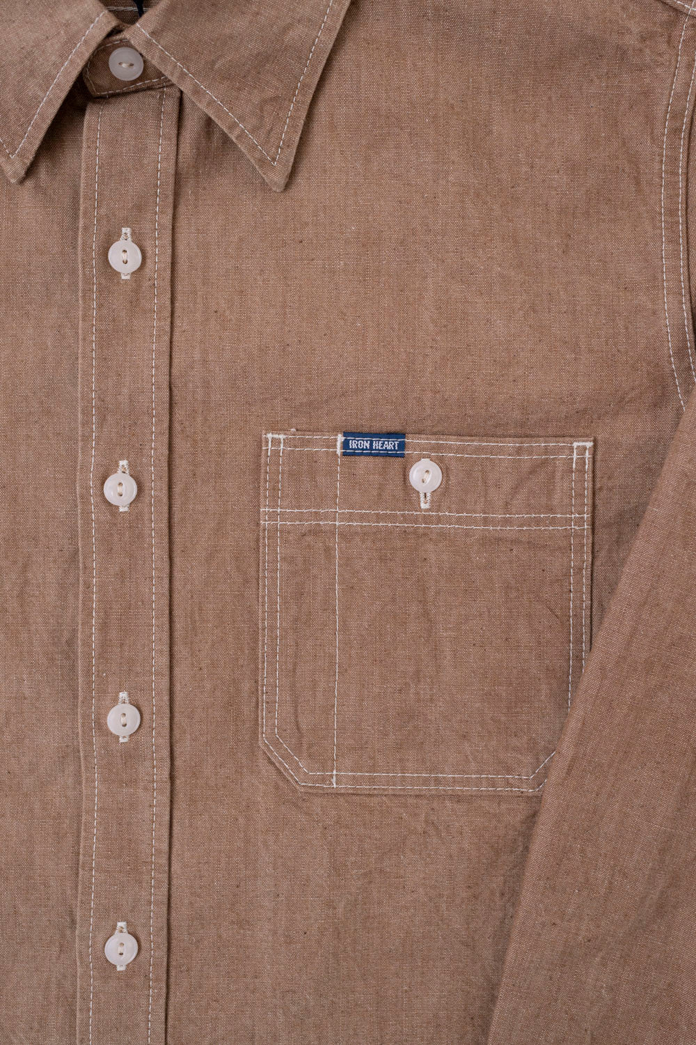 IHSH-363-MOC - 10oz Organic Chambray Work Shirt - Mocha