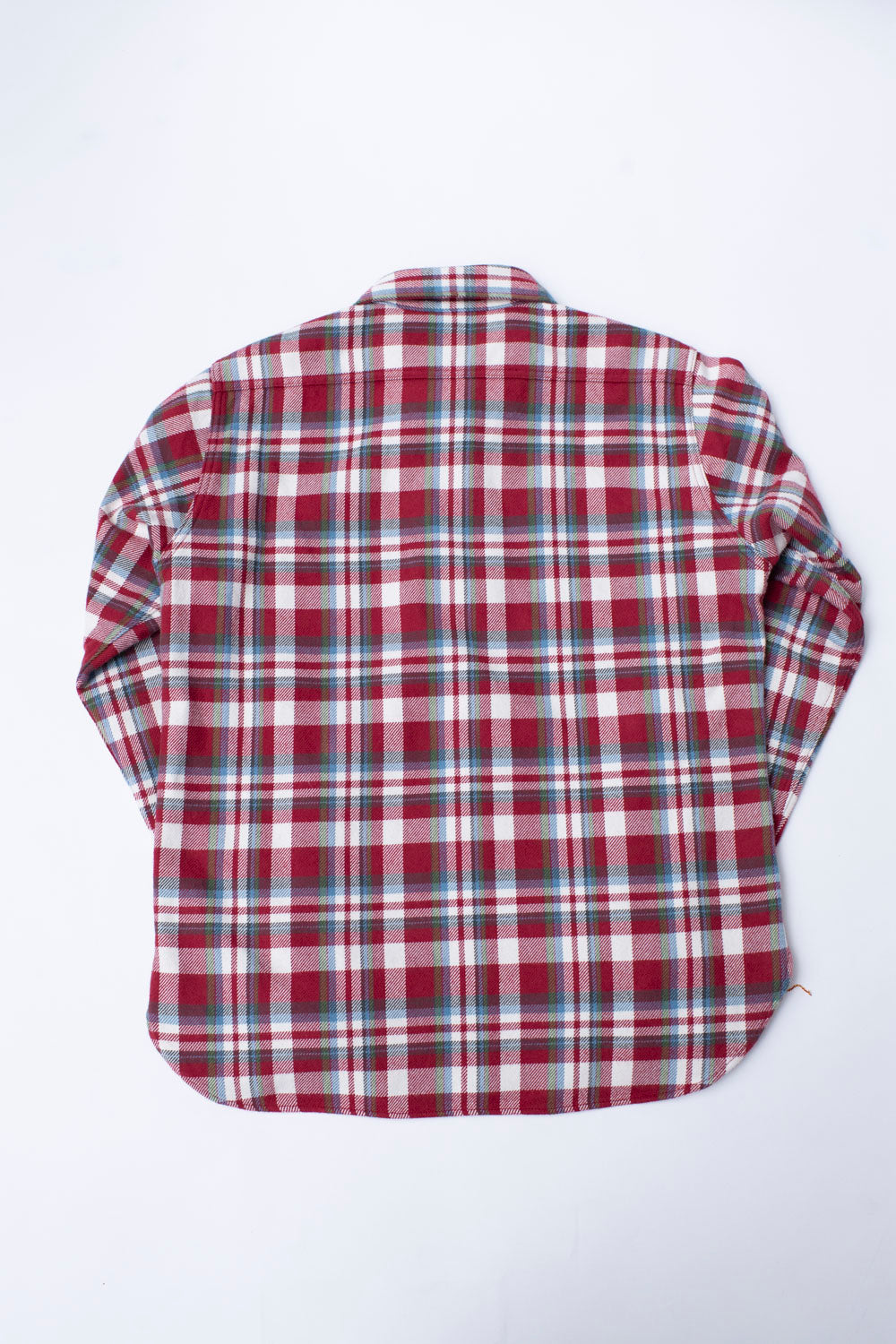 IHSH-371-RED - Ultra Heavy Flannel Crazy Check Work Shirt - Red