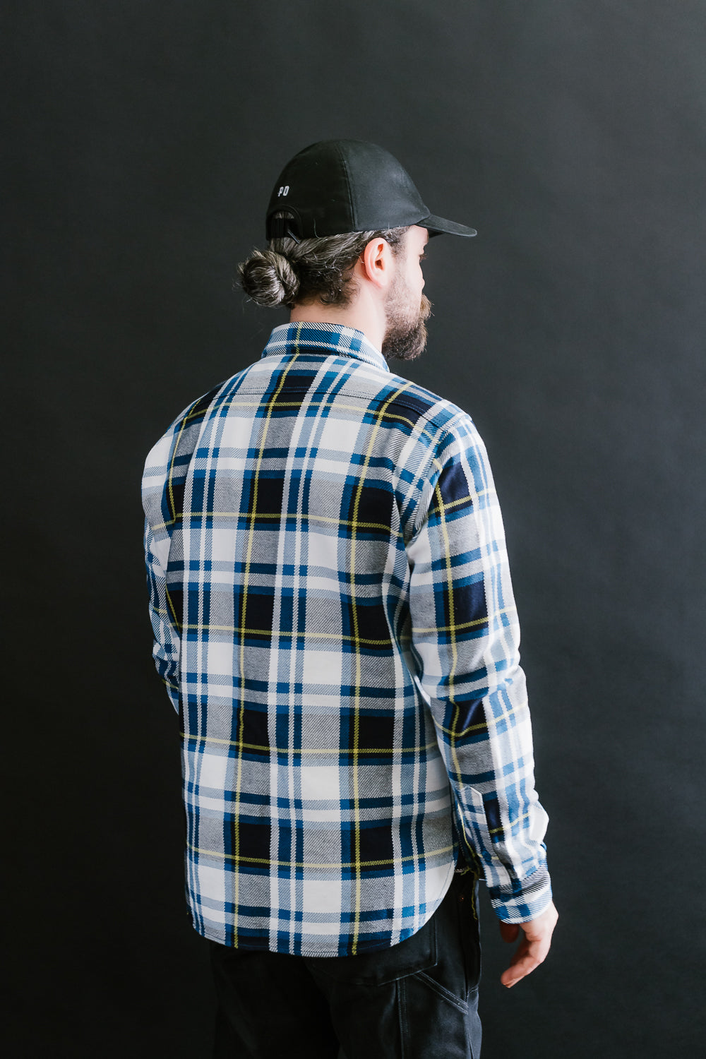 IHSH-382-BLU - 9oz Selvedge American Check Work Shirt - Blue