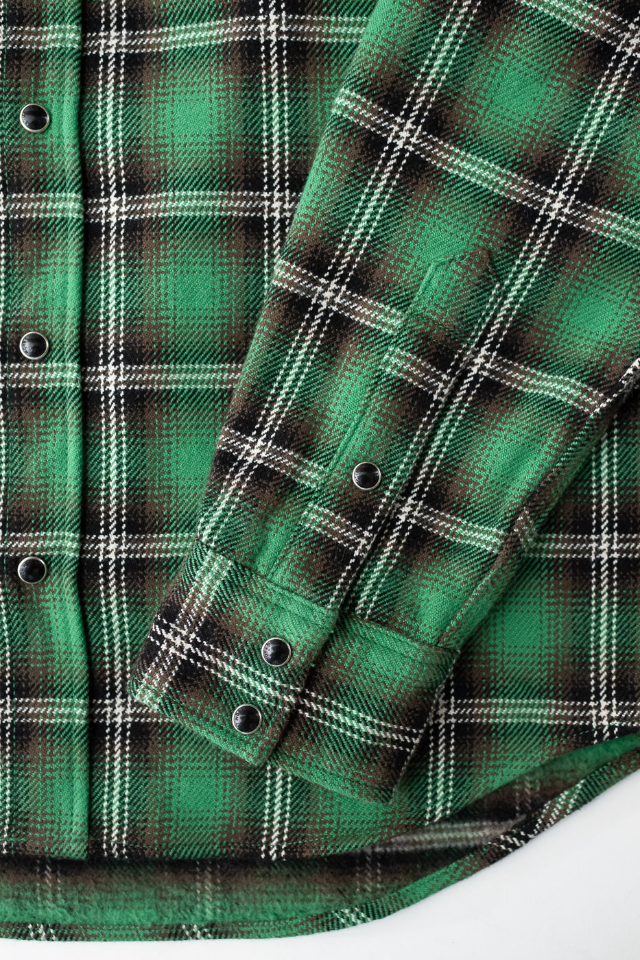 IHSH-405-GRN - 12oz Ultra Heavy Flannel Check Western Shirt - Green