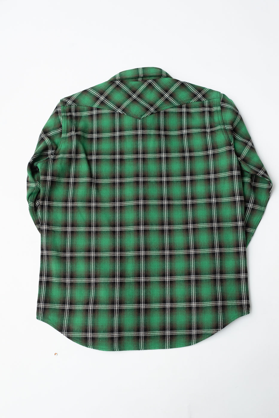 IHSH-405-GRN - 12oz Ultra Heavy Flannel Check Western Shirt - Green