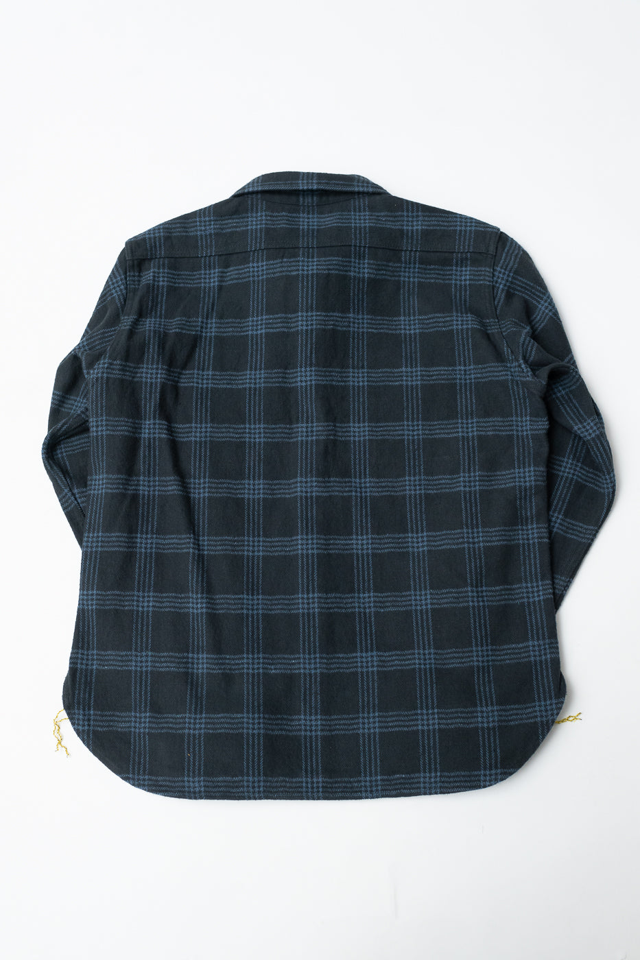 IHSH-408-BLK - 12oz Slubby Heavy Flannel Check Work Shirt - Black