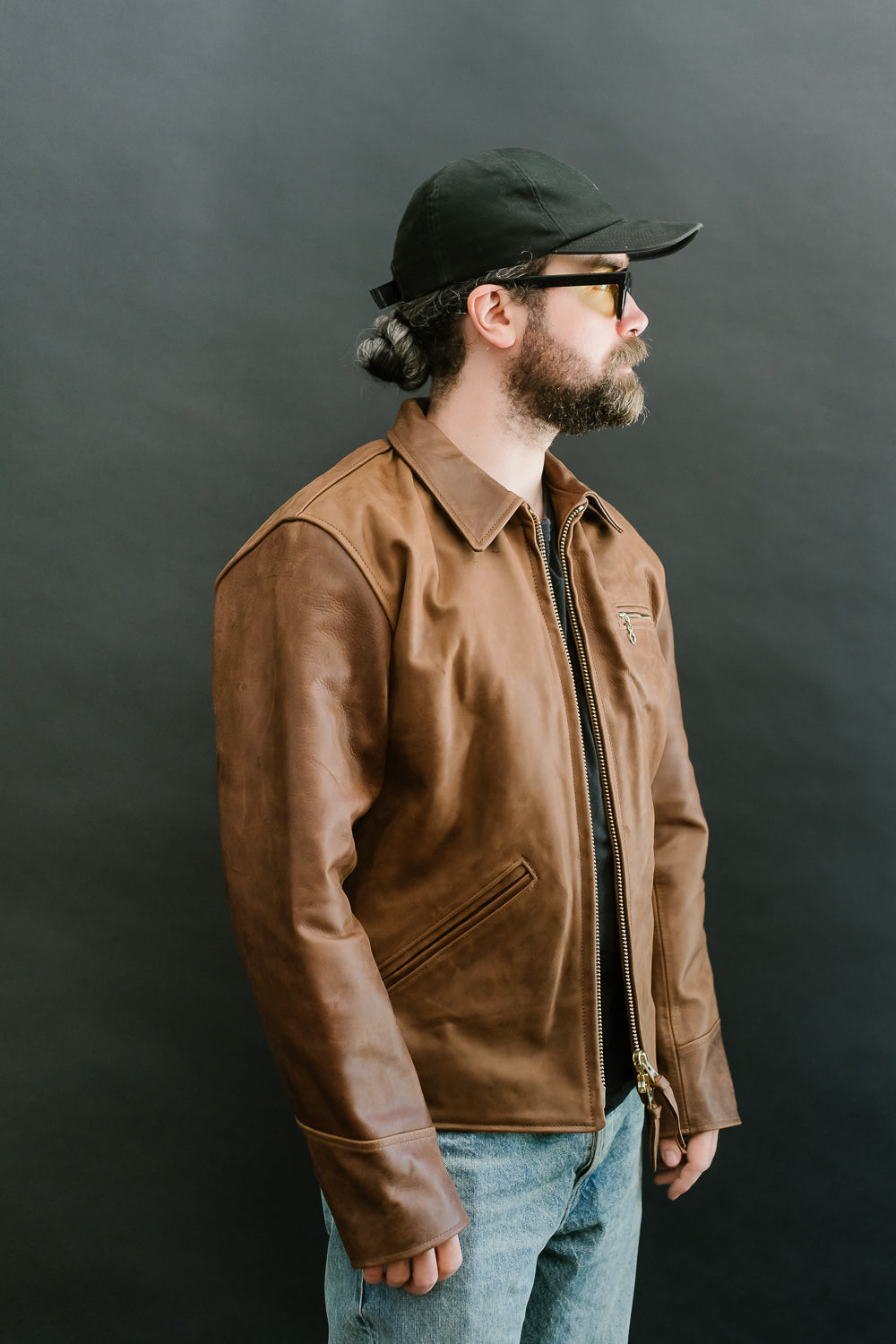 IHSB-SAV-BRN - Iron Heart X Simmons Bilt Horsehide Savannah Jacket - Brown