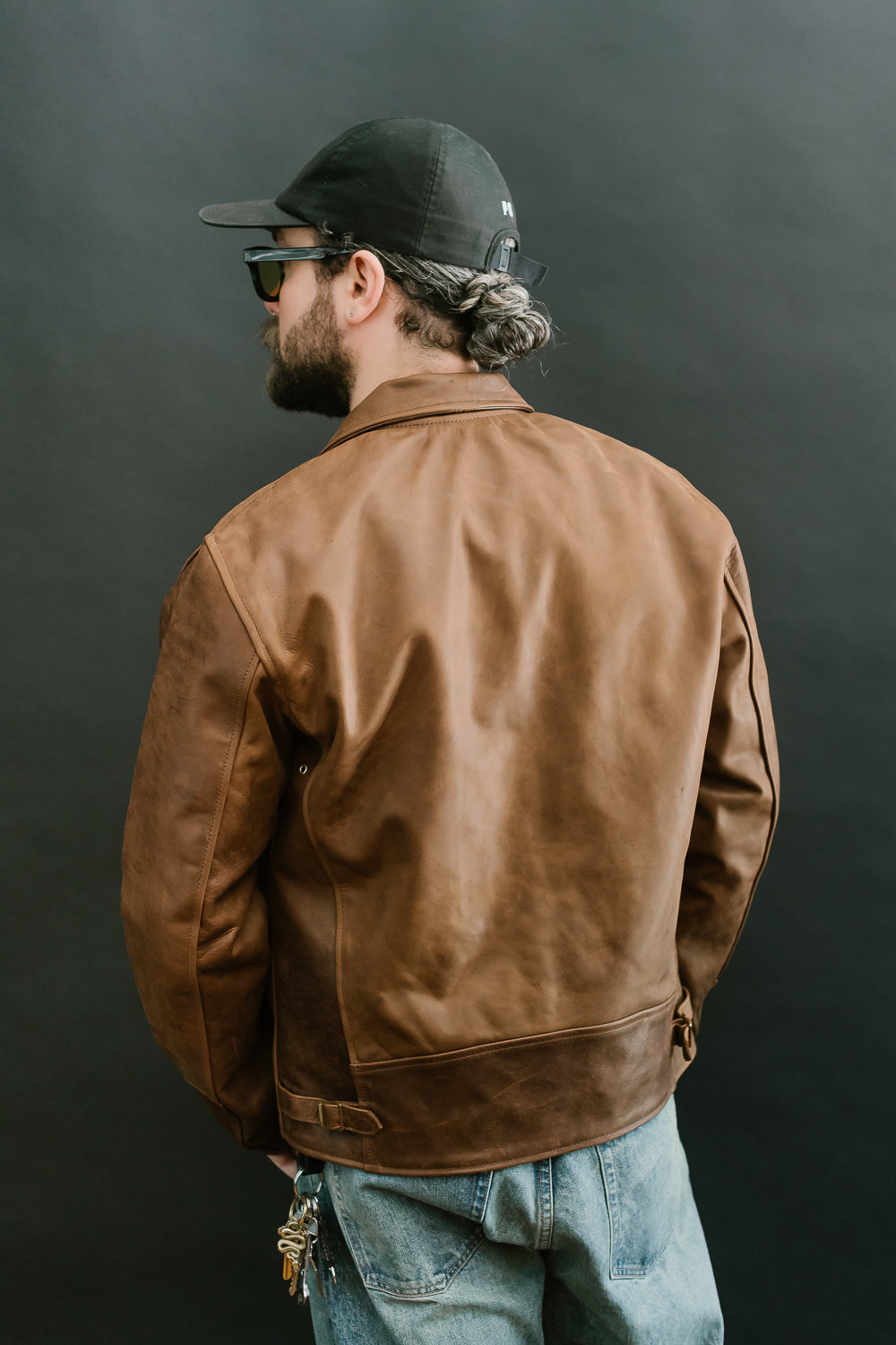 IHSB-SAV-BRN - Iron Heart X Simmons Bilt Horsehide Savannah Jacket - Brown