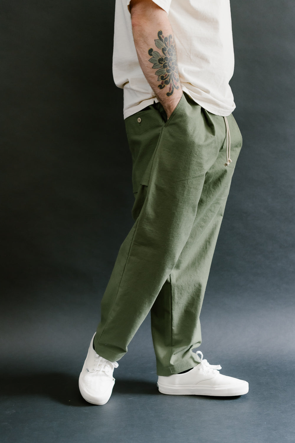 Back Nep Ump Pants - 20 Khaki