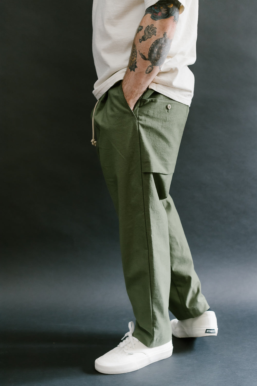 Back Nep Ump Pants - 20 Khaki