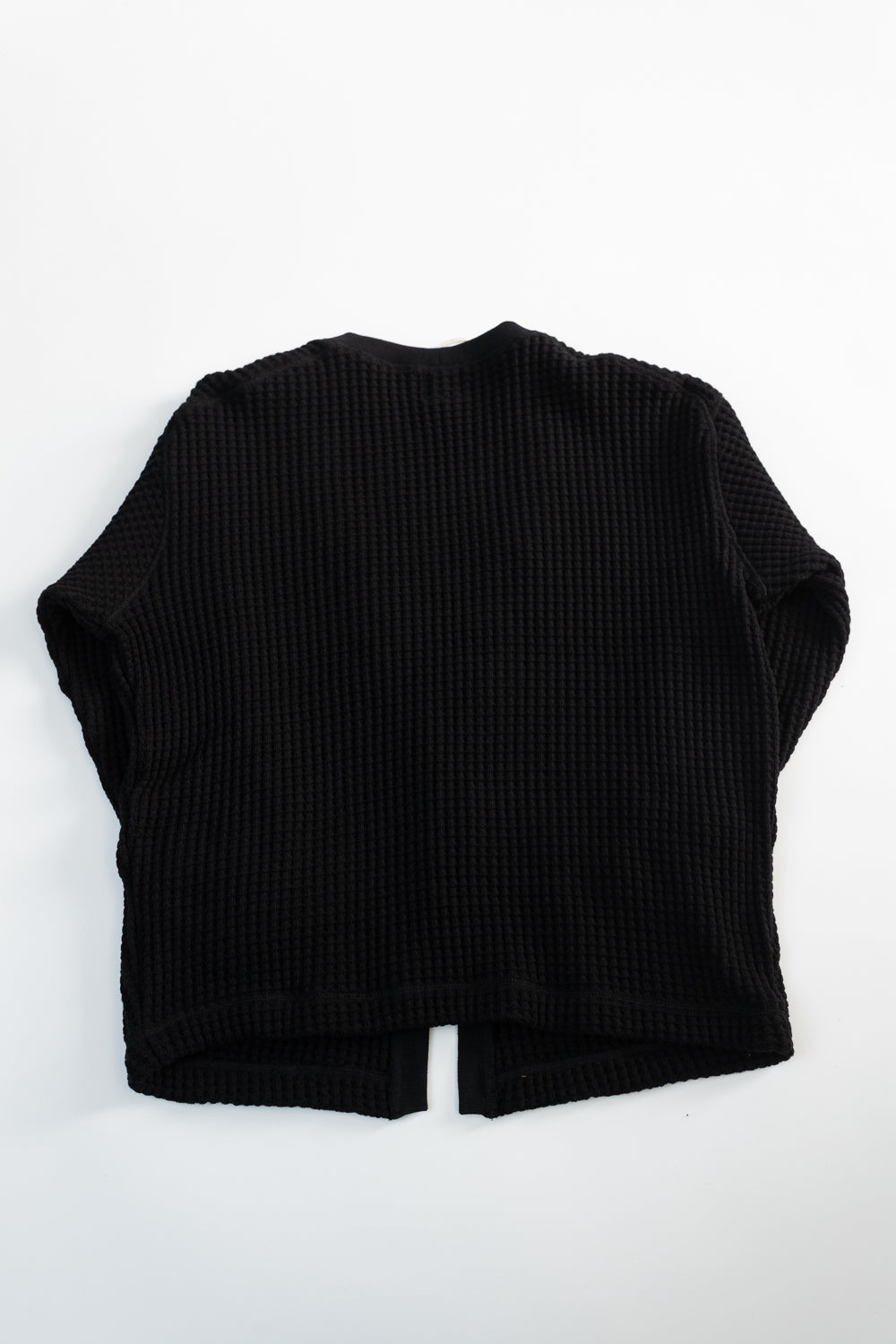 Big Waffle Cardigan - 07 Black