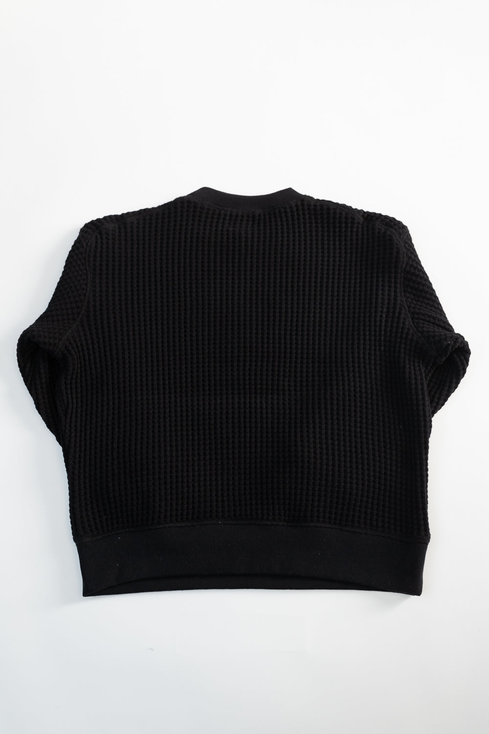 Big Waffle Crew Neck - 07 Black