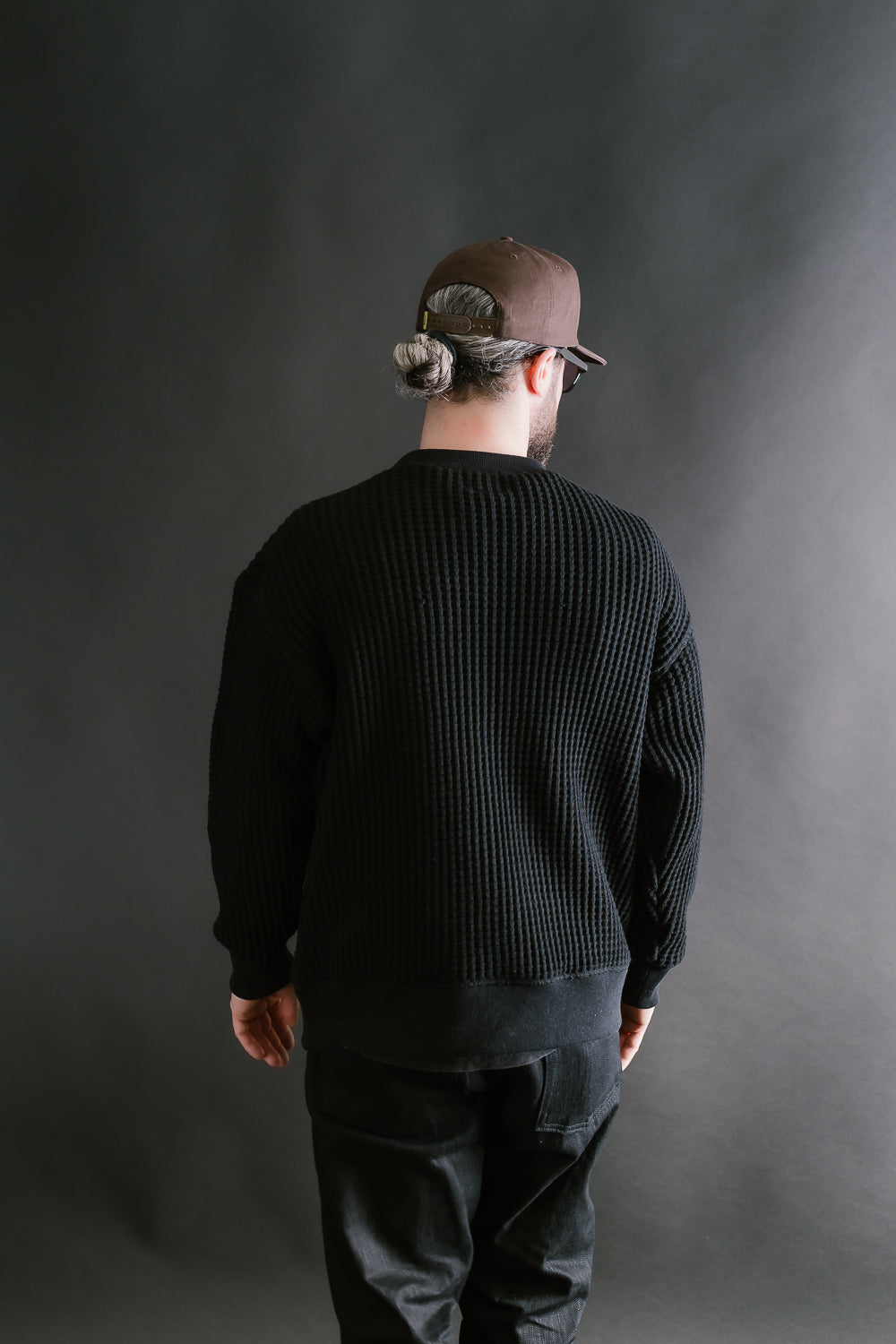 Big Waffle Crew Neck - 07 Black