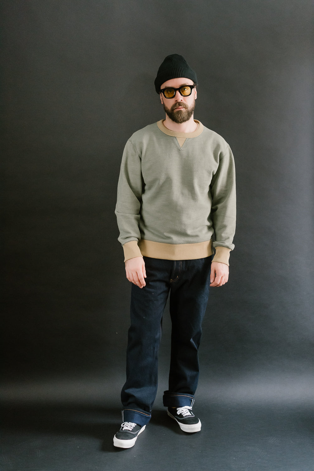 GG Sweat Crewneck - 356 Olive x Ocher