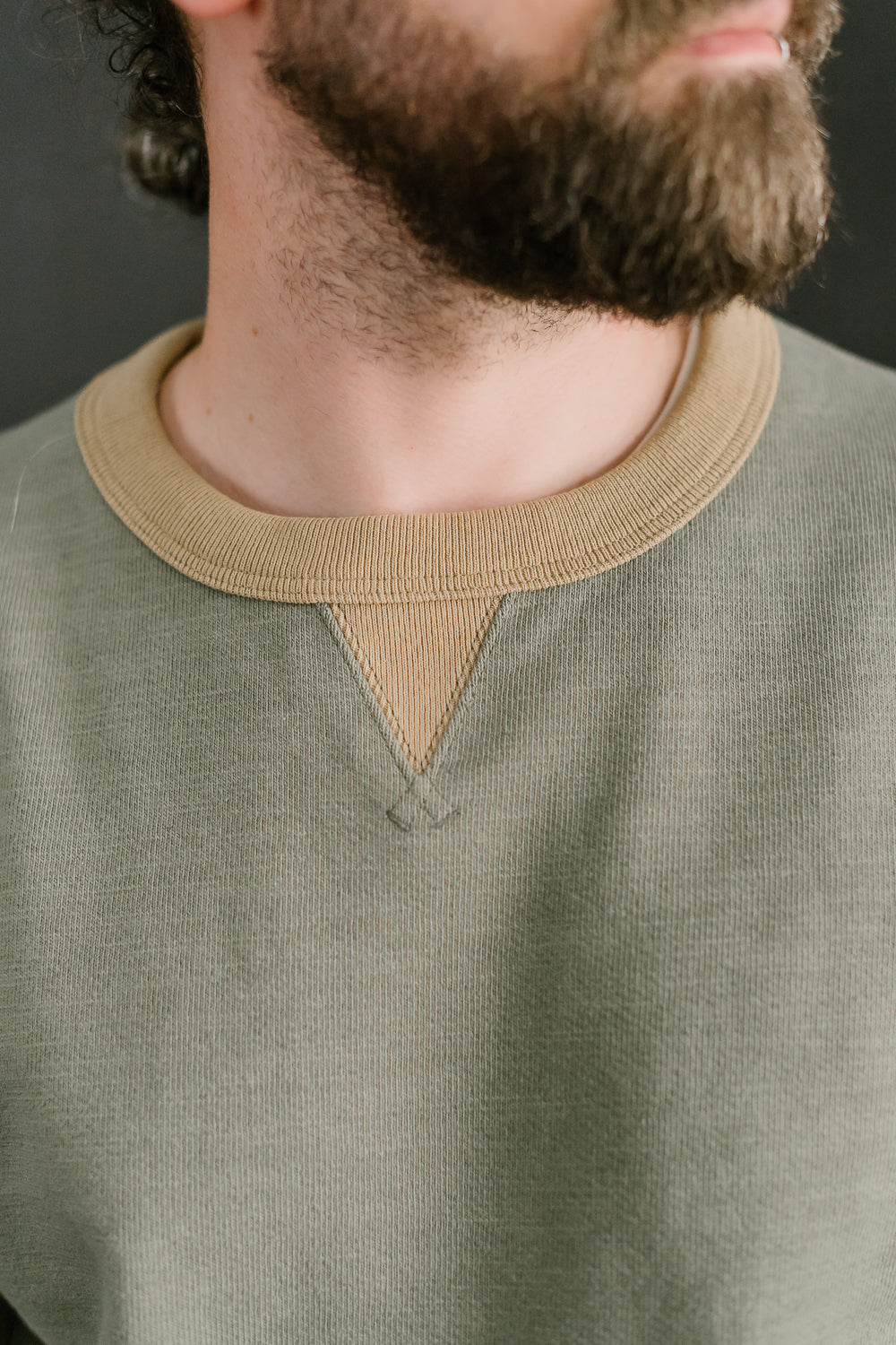 GG Sweat Crewneck - 356 Olive x Ocher