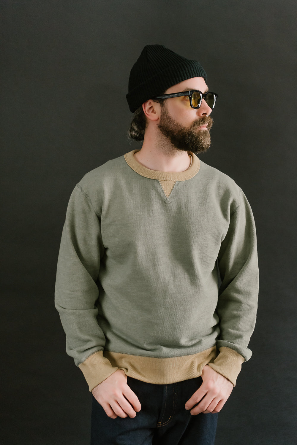 GG Sweat Crewneck - 356 Olive x Ocher