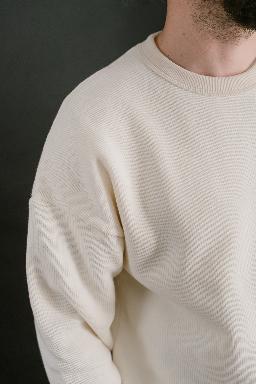 Quarter Knit Himo LS Shirt - 14 Ivory