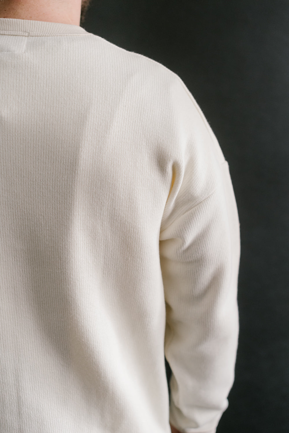 Quarter Knit Himo LS Shirt - 14 Ivory