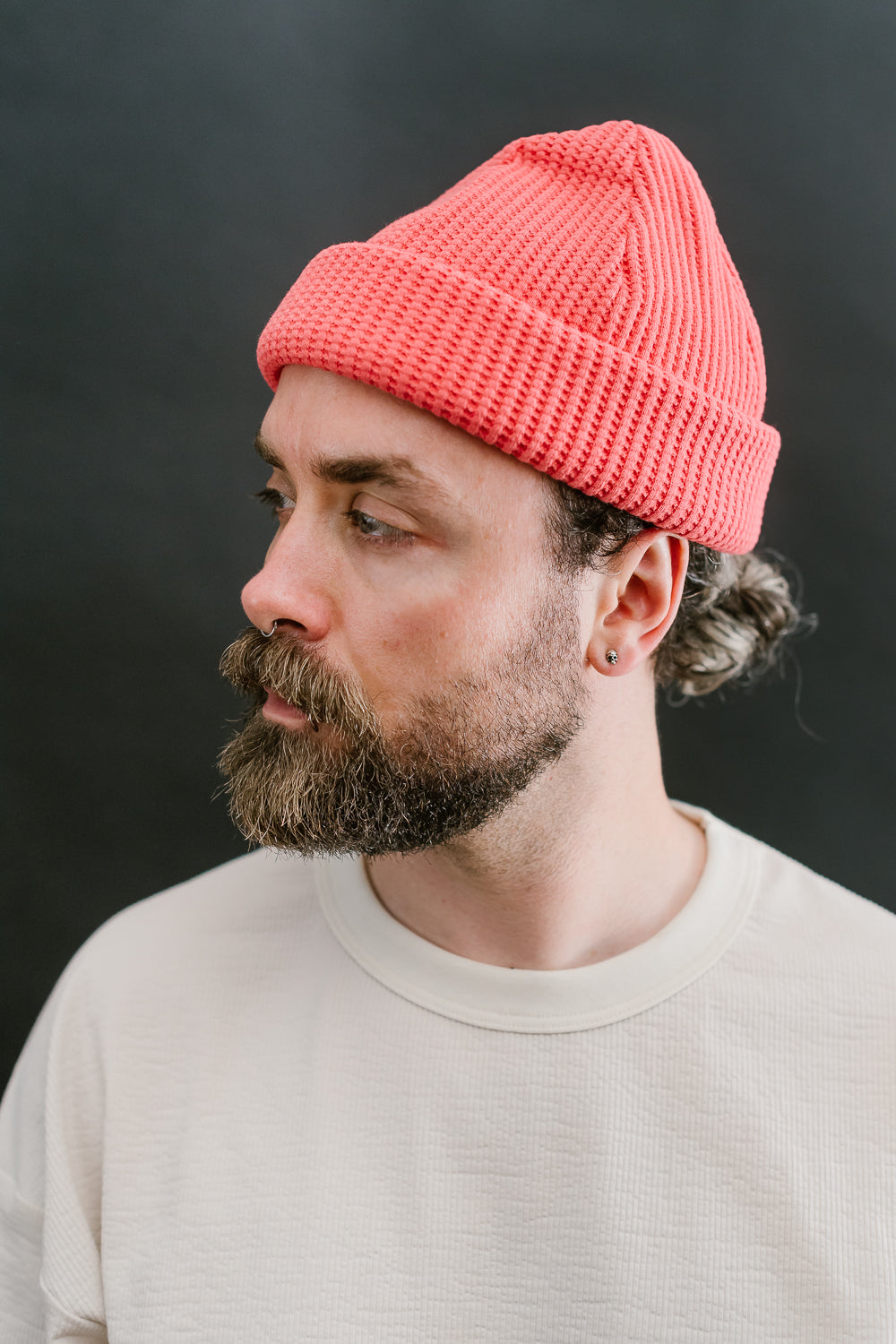 Waffle Knit Cap - 108 Classic Red