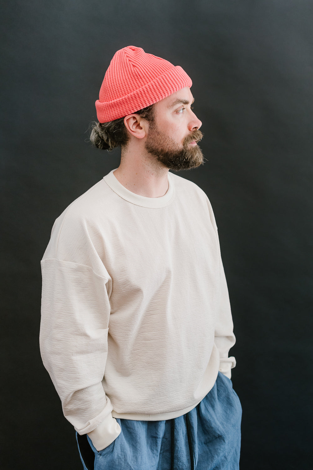 Waffle Knit Cap - 108 Classic Red