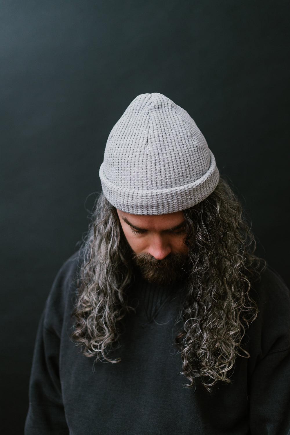 Waffle Knit Cap - 211 Concrete