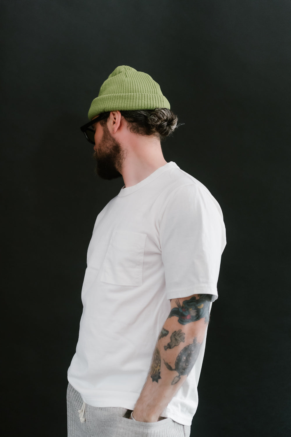 Waffle Knit Cap - 240 Lime