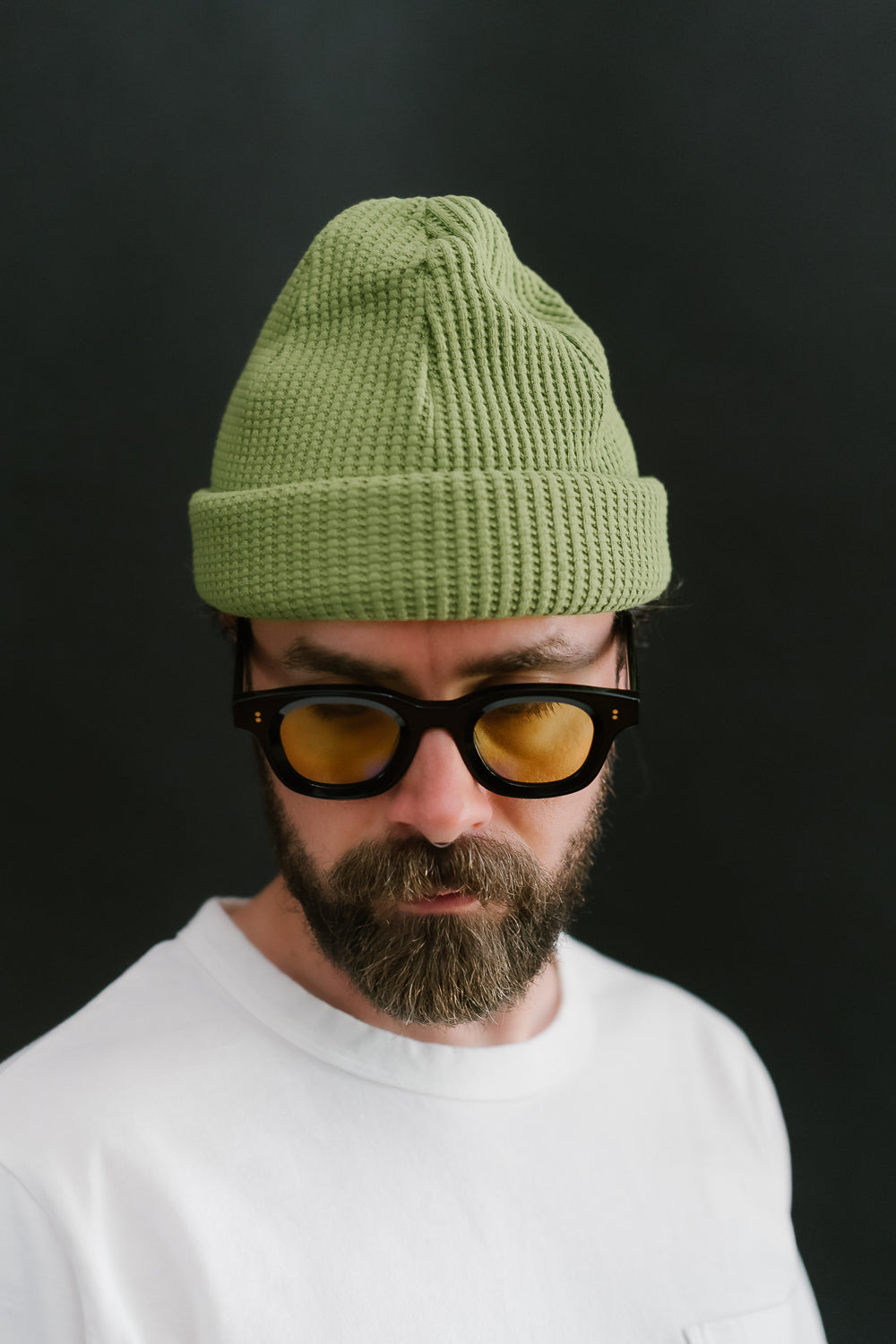 Waffle Knit Cap - 240 Lime