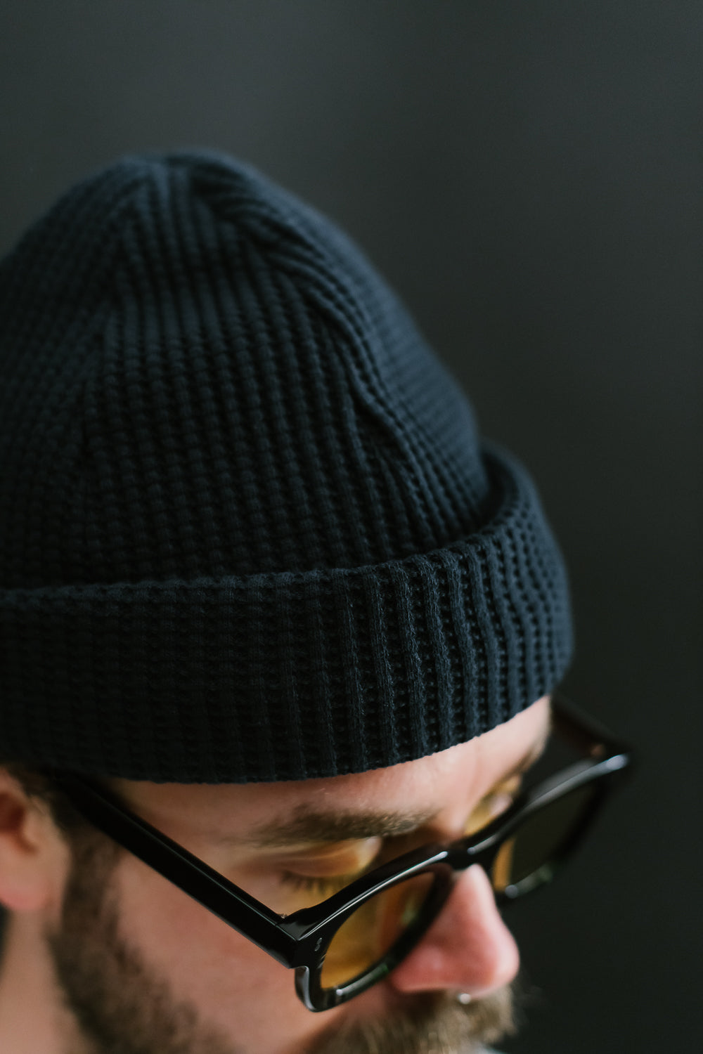 Waffle Knit Cap - 61 Dark Navy