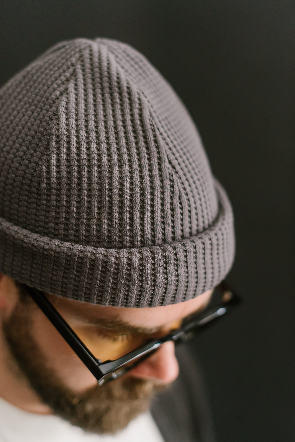 Waffle Knit Cap - 333 Falcon Gray