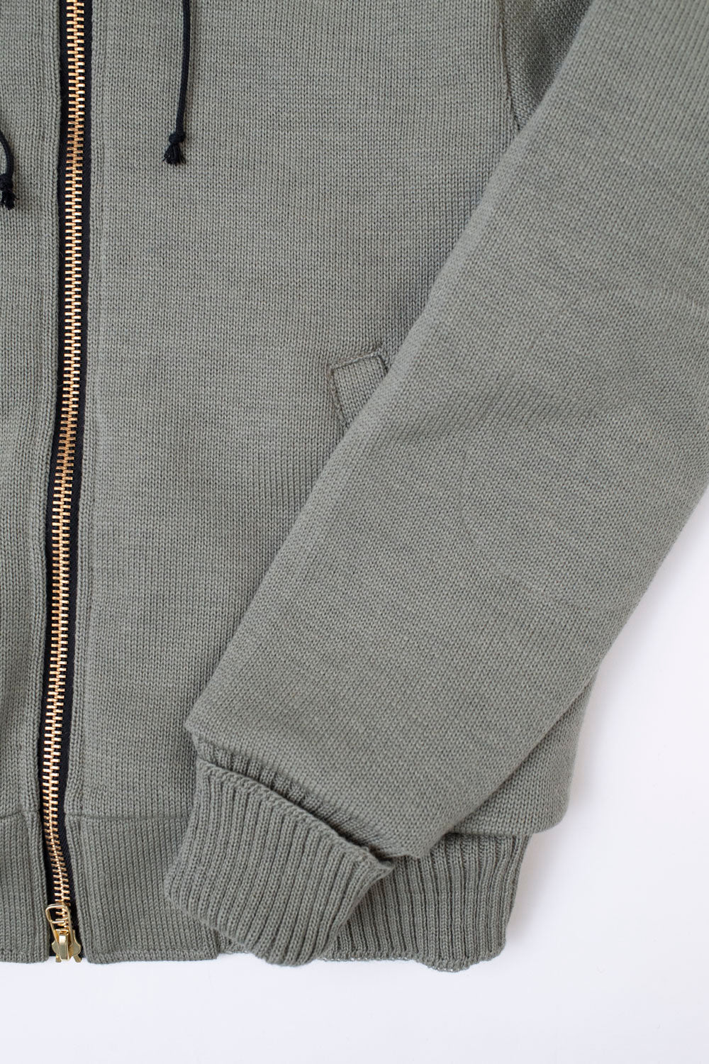 James Dant x Dehen - Full Zip Moto Hoodie - Sage