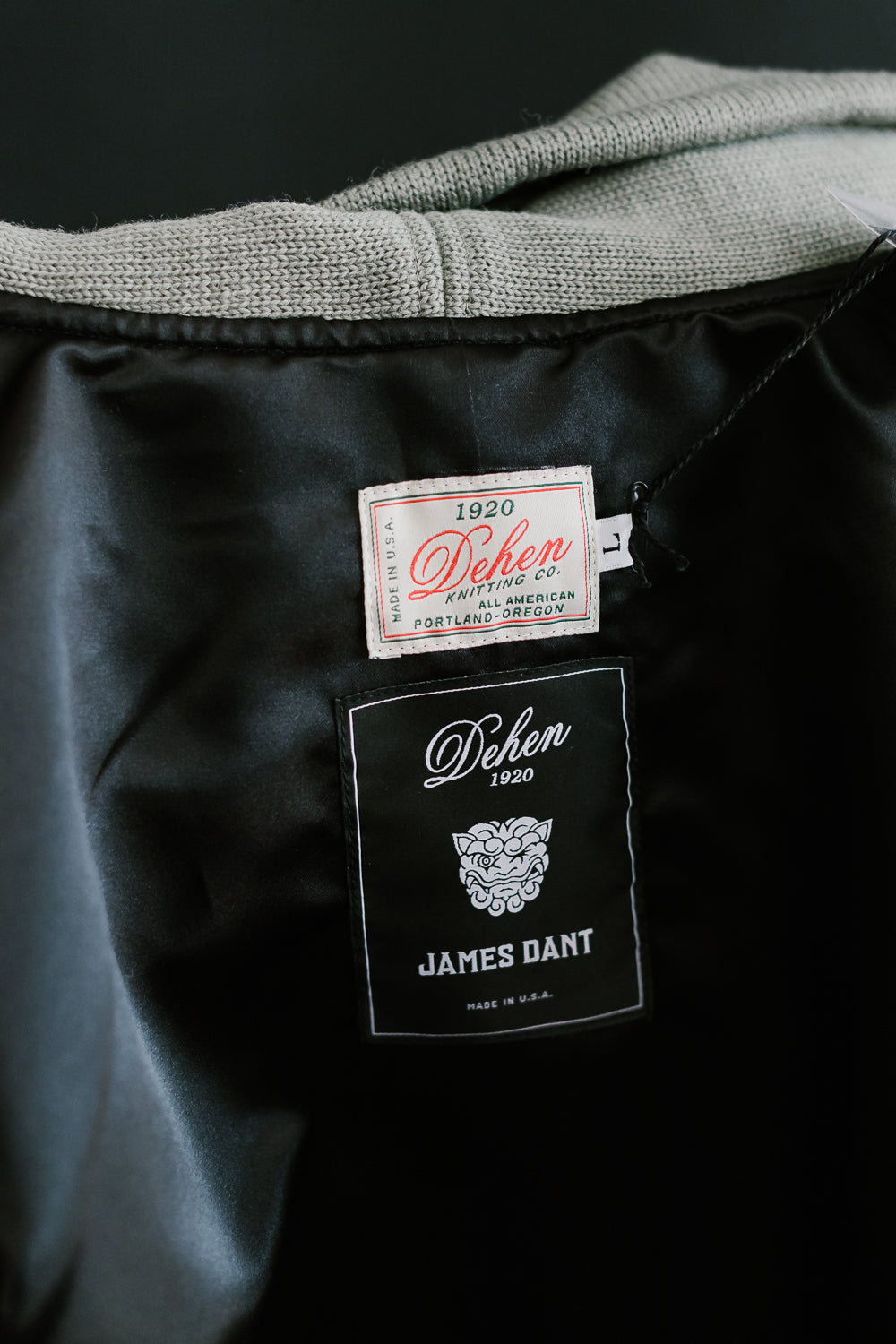 James Dant x Dehen - Full Zip Moto Hoodie - Sage