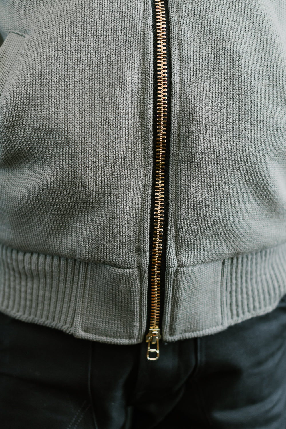 James Dant x Dehen - Full Zip Moto Hoodie - Sage