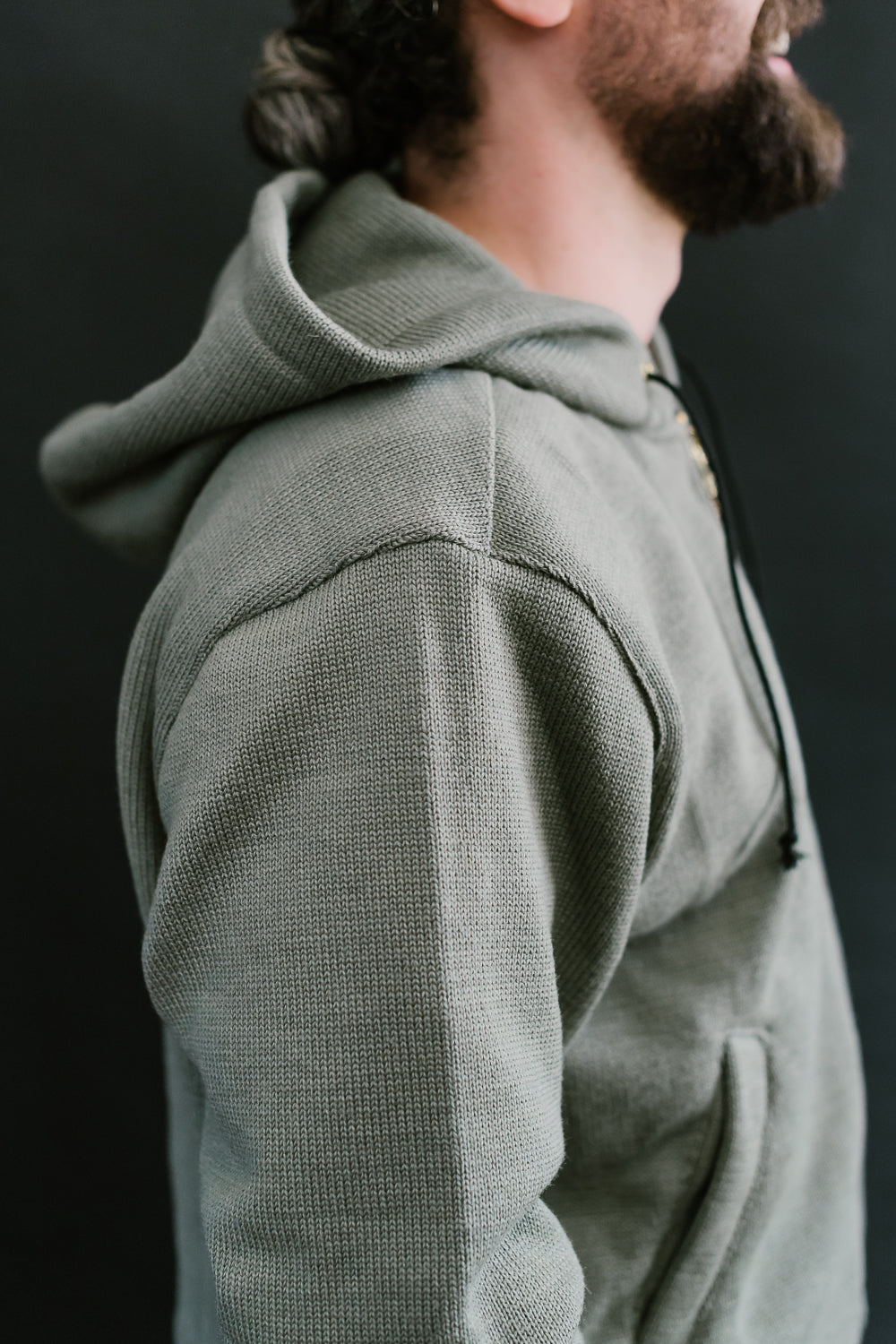 James Dant x Dehen - Full Zip Moto Hoodie - Sage